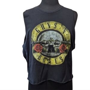 Bravado XL Guns N' Roses Cropped Cut Tank Top Boxy Rockstar Girlfriend Aesthetic